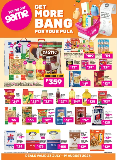 Catalogue page: As printed in the Game Botswana catalogue, 2026-07-23 to 2026-08-19
